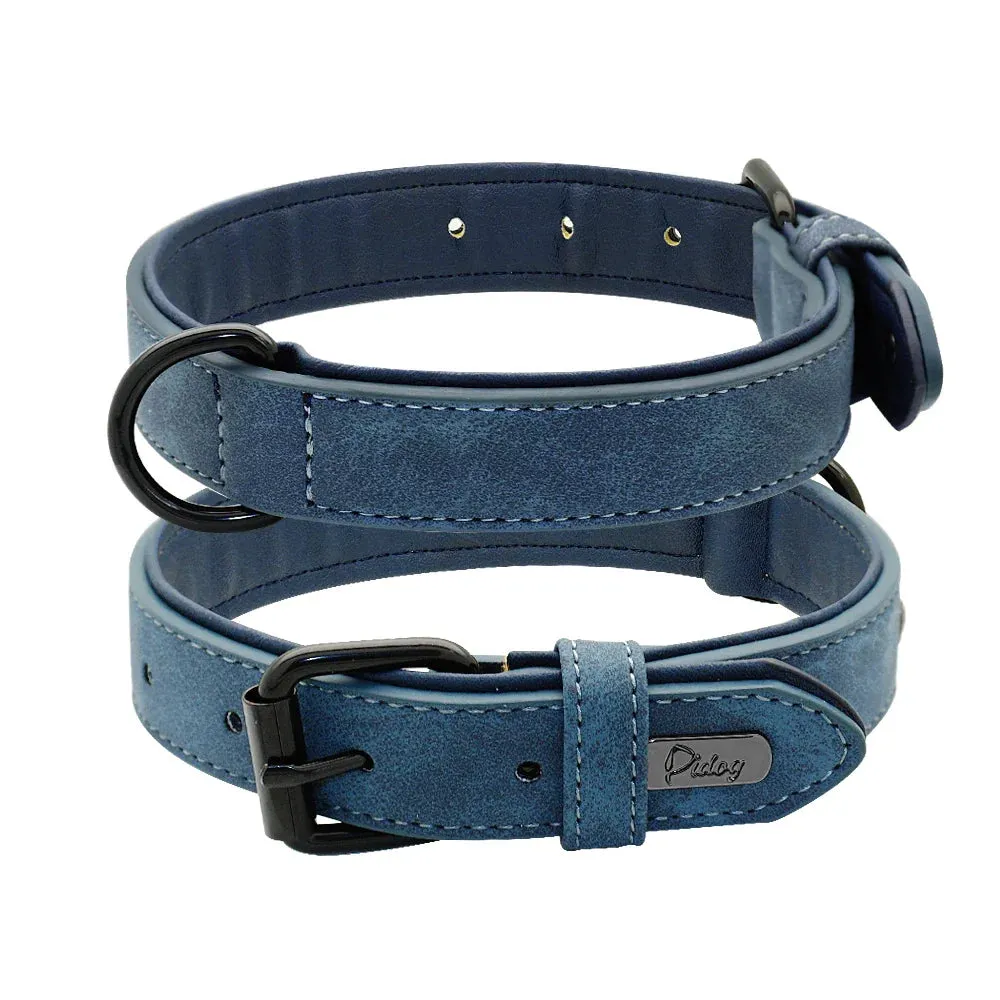 Premium Leather Dog Collar for Large Breeds