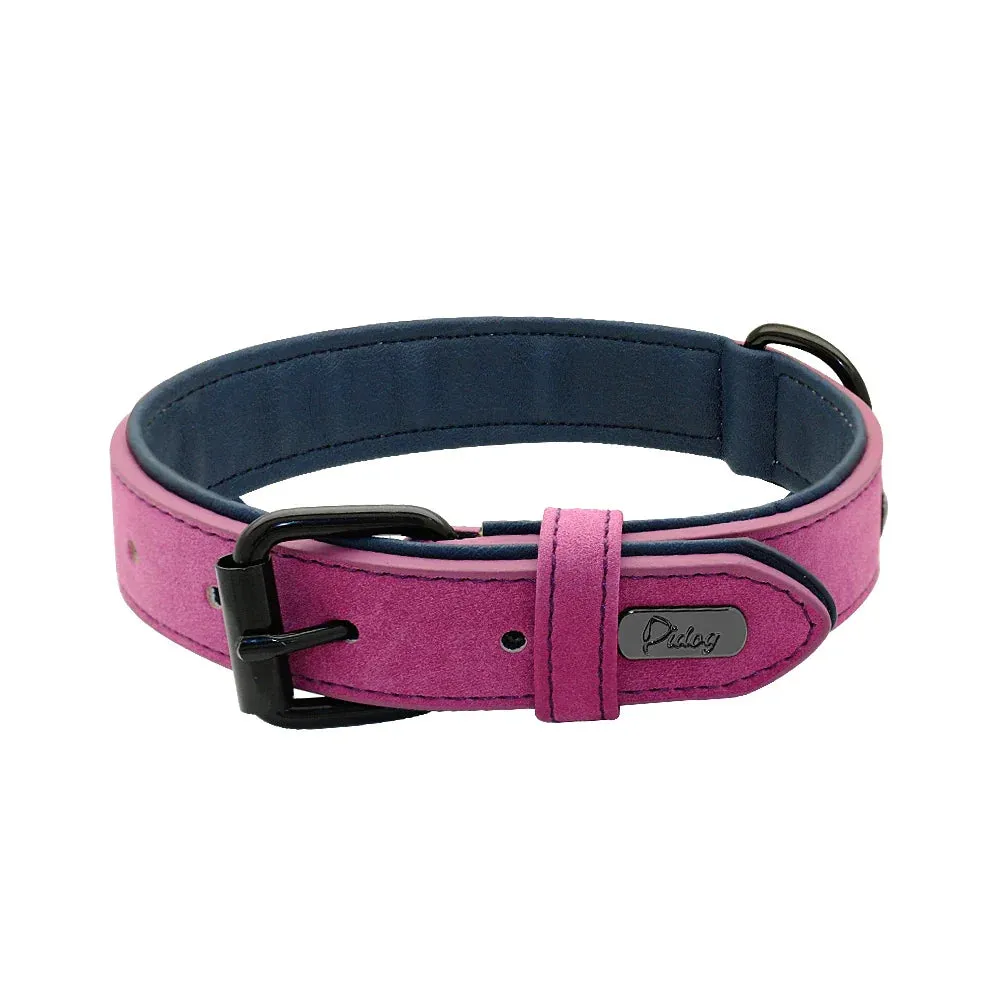 Premium Leather Dog Collar for Large Breeds