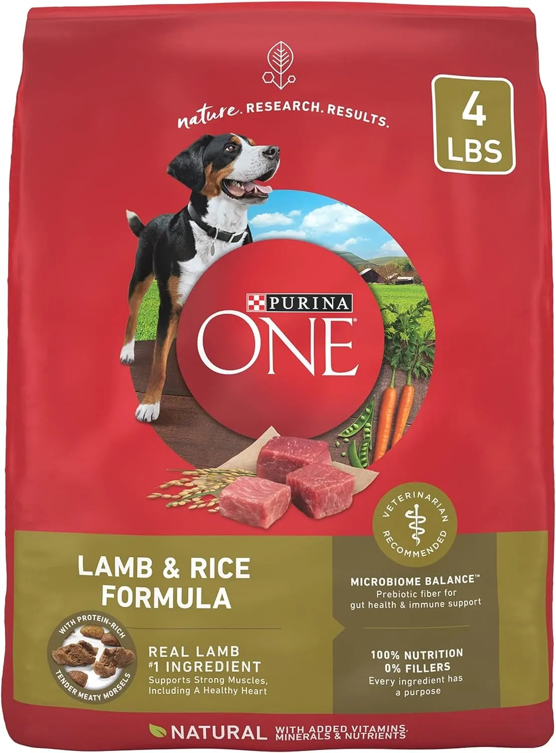 PURINA ONE ADULT DRY DOG FOOD LAMB AND RICE 4LB - POALNR