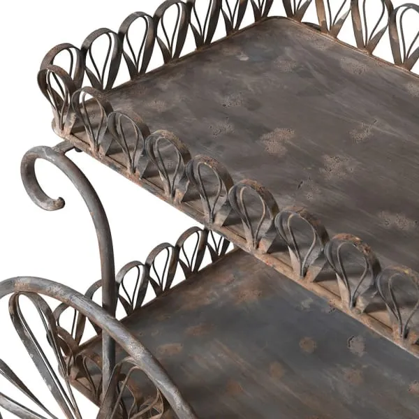 Ribbon Edge Metal Drinks Trolley
