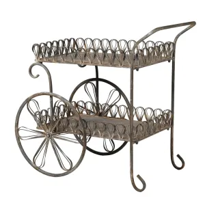 Ribbon Edge Metal Drinks Trolley