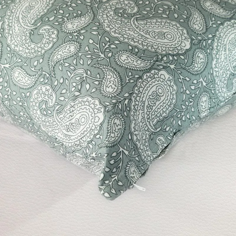 Ruksaana Printed Cushion Cover (Teal) - Set Of Five