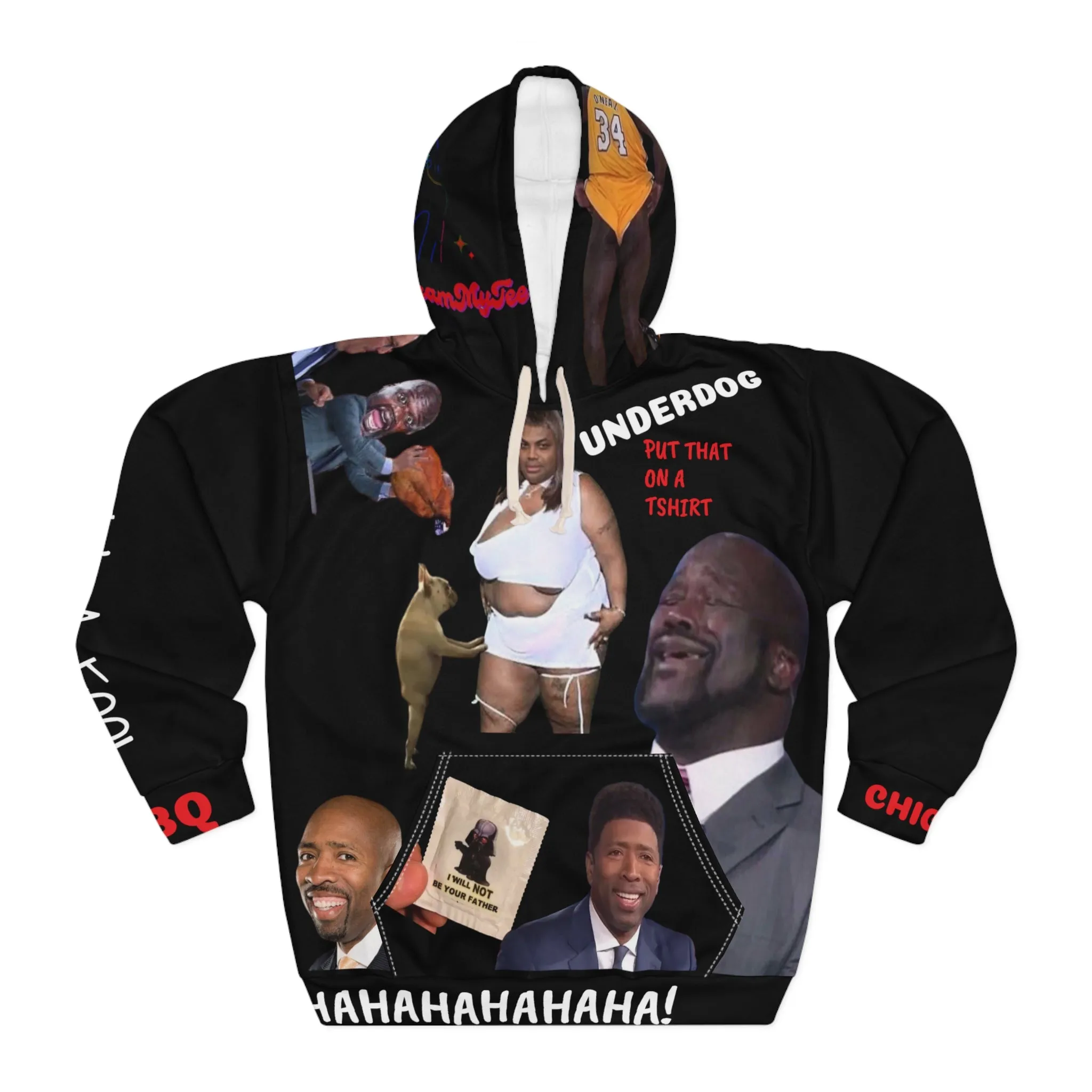 Shaqtin' A Fool Bbq Chicken AOP Unisex Pullover Hoodie