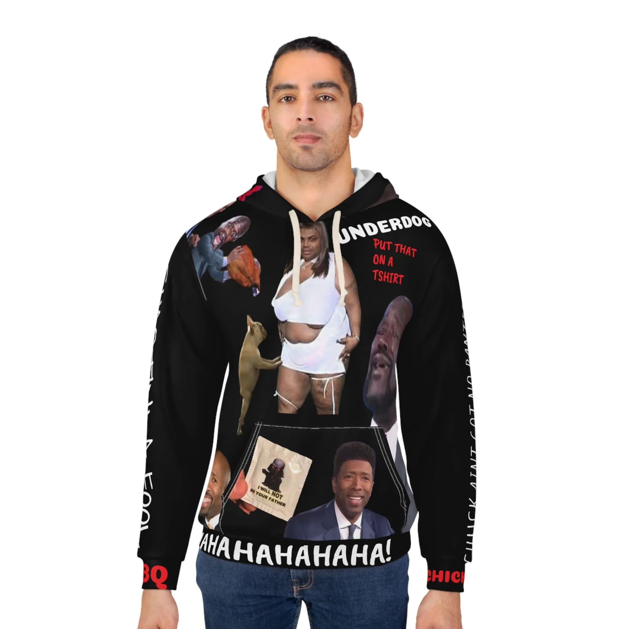 Shaqtin' A Fool Bbq Chicken AOP Unisex Pullover Hoodie