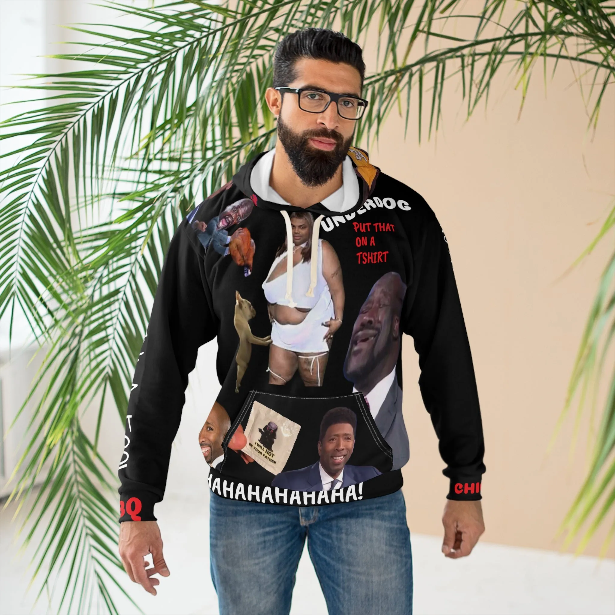 Shaqtin' A Fool Bbq Chicken AOP Unisex Pullover Hoodie