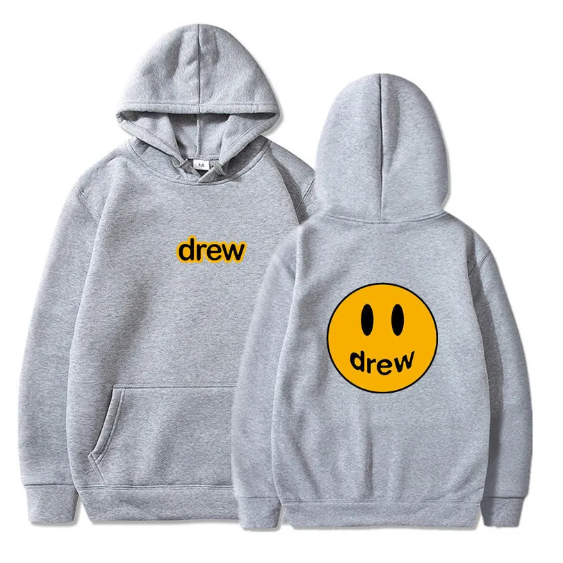 Smiley Face DREWHip-Hop Hoodies Sweatshirt Long Sleeved Trendy Outerwear