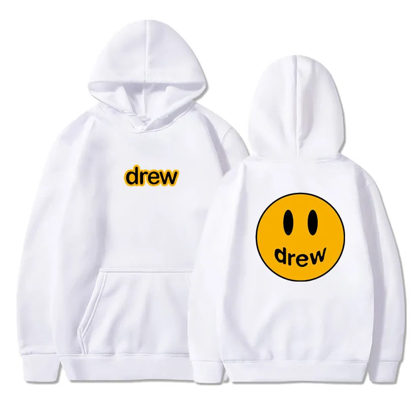 Smiley Face DREWHip-Hop Hoodies Sweatshirt Long Sleeved Trendy Outerwear