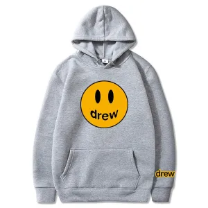 Smiley Face DREWHip-Hop Hoodies Sweatshirt Long Sleeved Trendy Outerwear