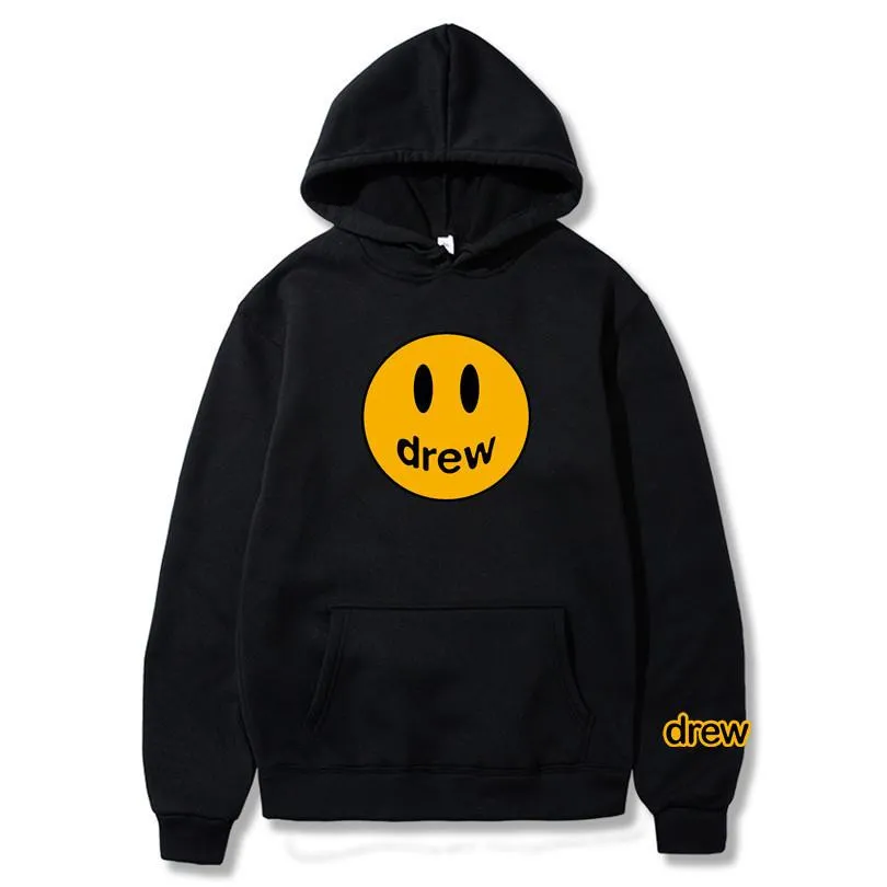 Smiley Face DREWHip-Hop Hoodies Sweatshirt Long Sleeved Trendy Outerwear