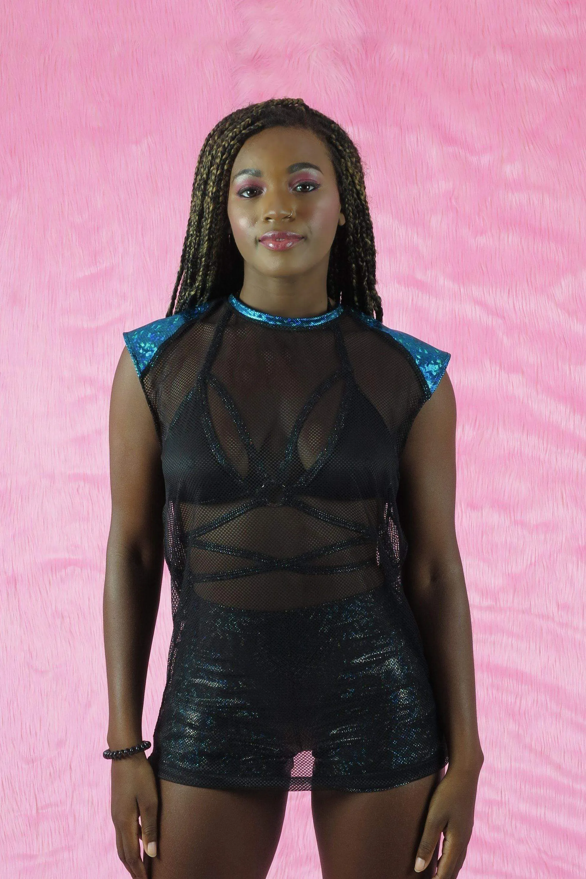 Spectra Holo & Mesh Sleeveless Tshirt | 13 Colors