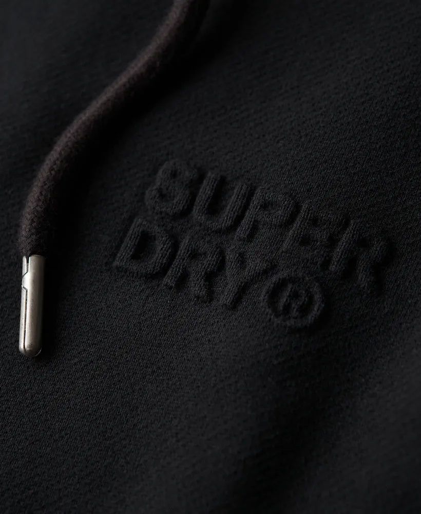 Sportswear Embossed Loose Fit Hoodie - Black