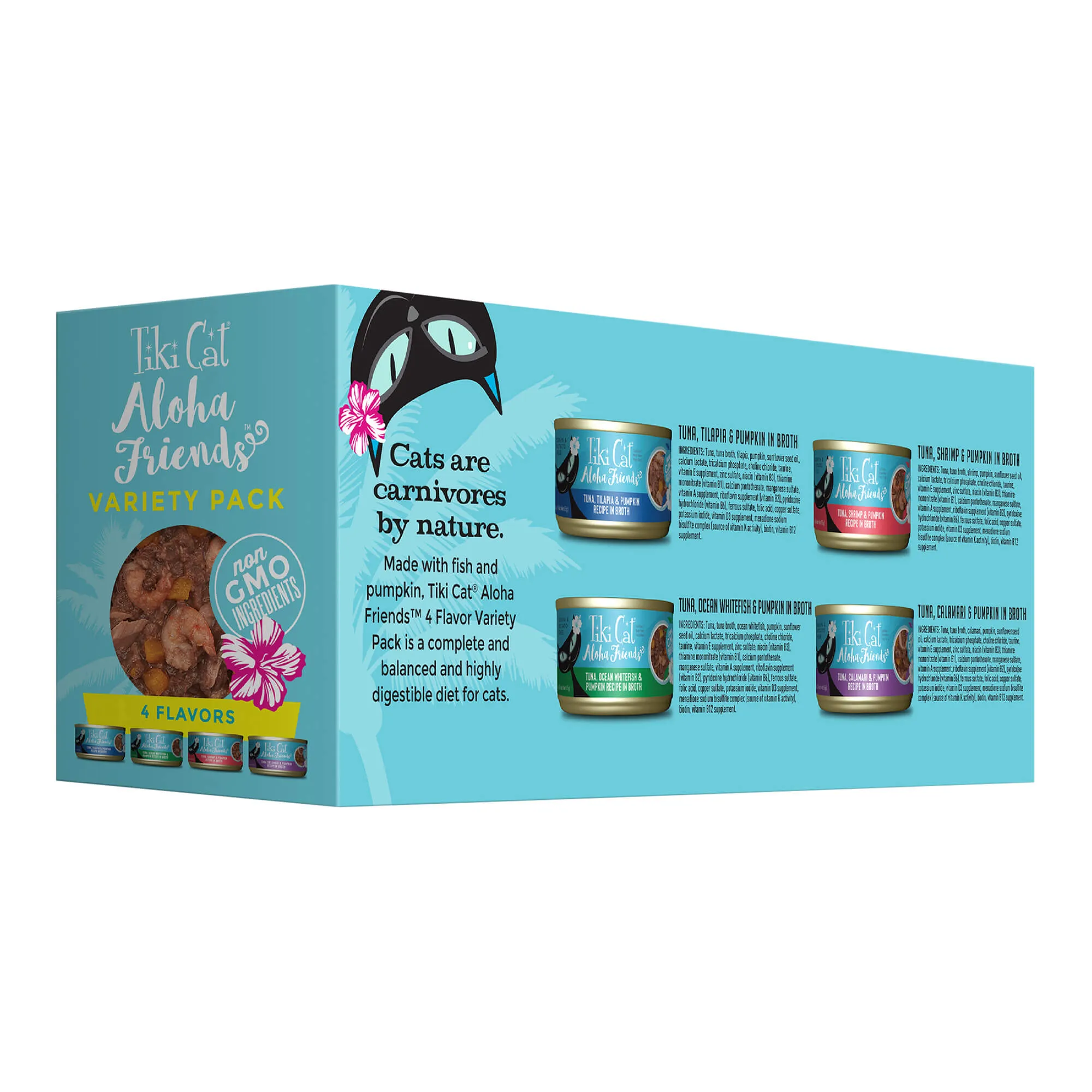 Tiki Cat Aloha Friends Wet Cat Food, Variety Pack, 3 oz Cans, 12 ct