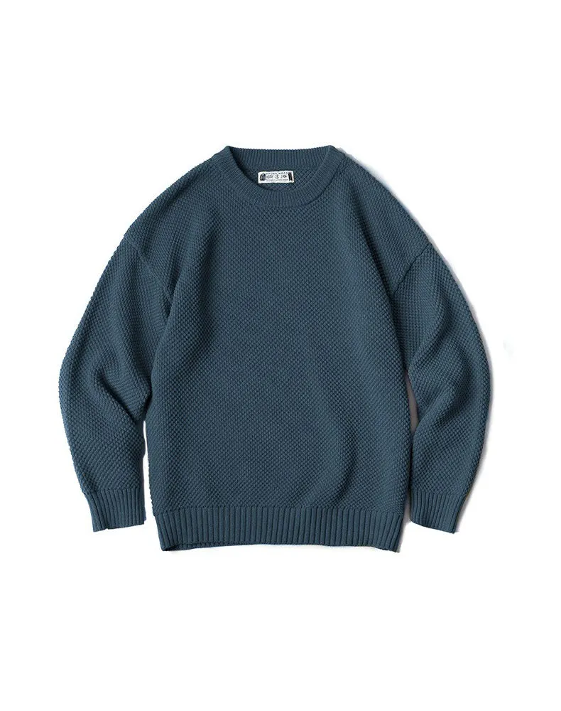 Tooling Retro Pineapple Pattern Drop-Shoulder Men's Sweater