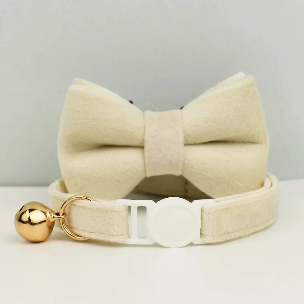 Velvet Cat Collar with Adjustable Safety and Bell