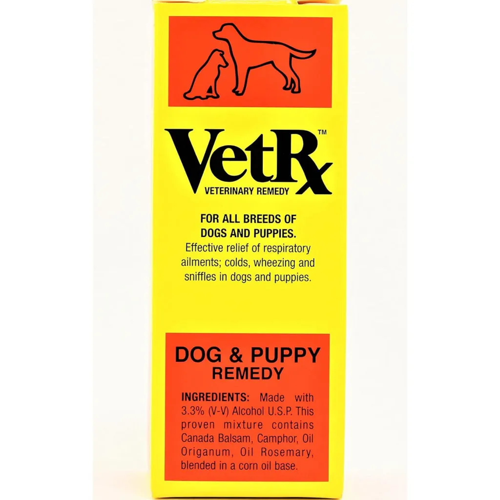 VetRx Veterinary Remedy for Respiratory Ailments, Colds and Sniffles in Dogs & Puppies (2 oz)