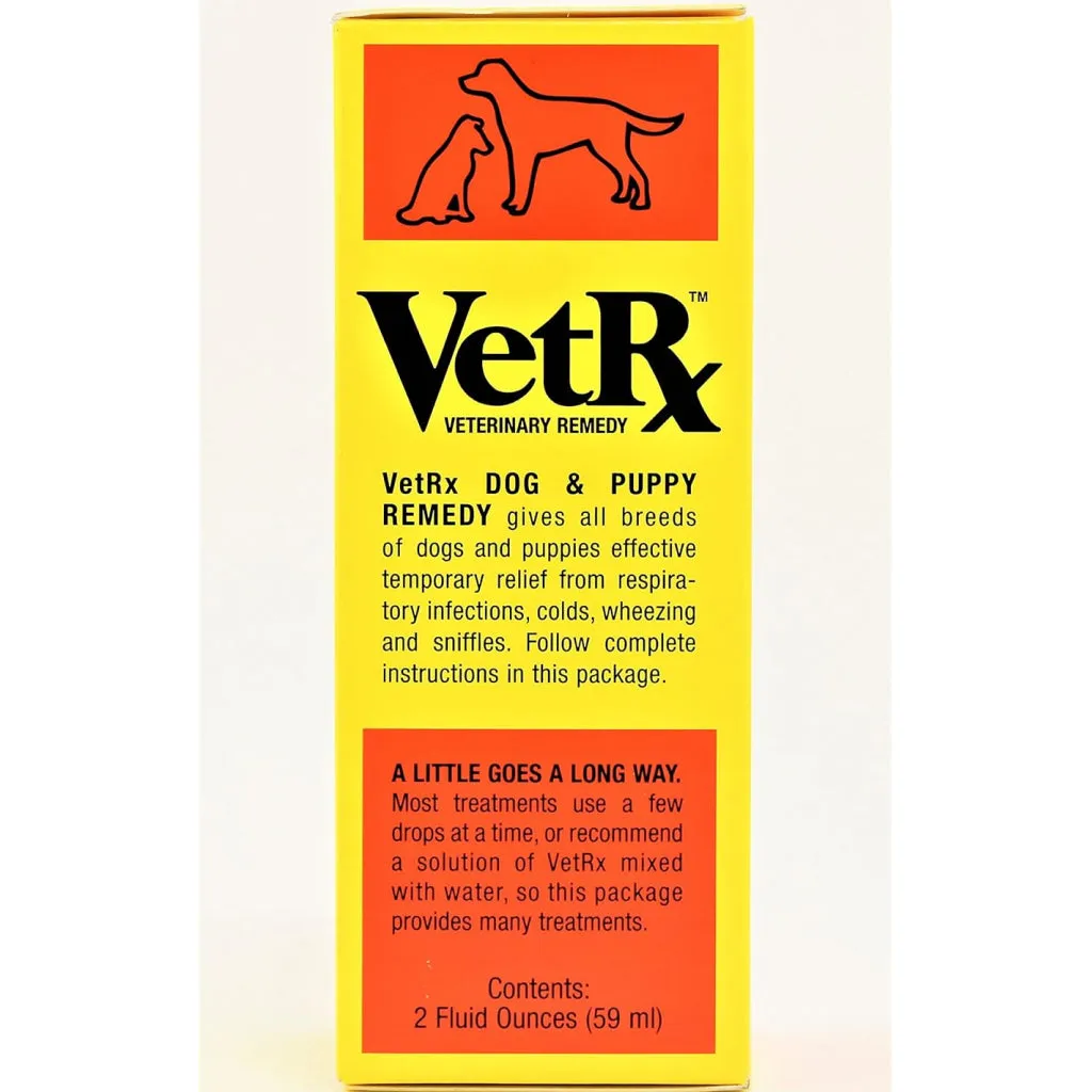 VetRx Veterinary Remedy for Respiratory Ailments, Colds and Sniffles in Dogs & Puppies (2 oz)