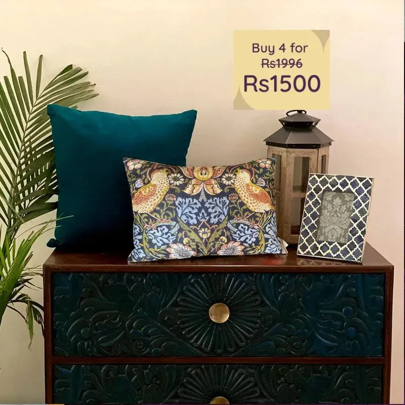 Vintage Bird Cushion Cover | 12x18 inches